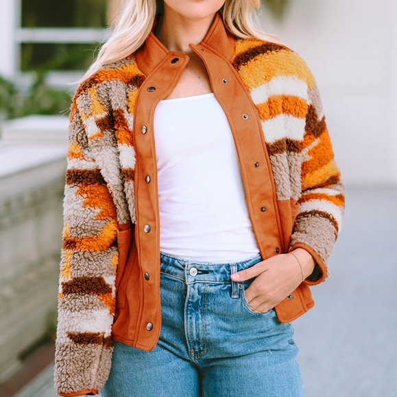 Amber Fuzzy Touch Snap Jacket - Picture 2 of 11